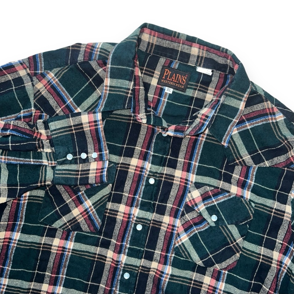 Panhandle Slim Western Flannel Long Sleeve Pearl Snap Shirt Plaid Men’s XL